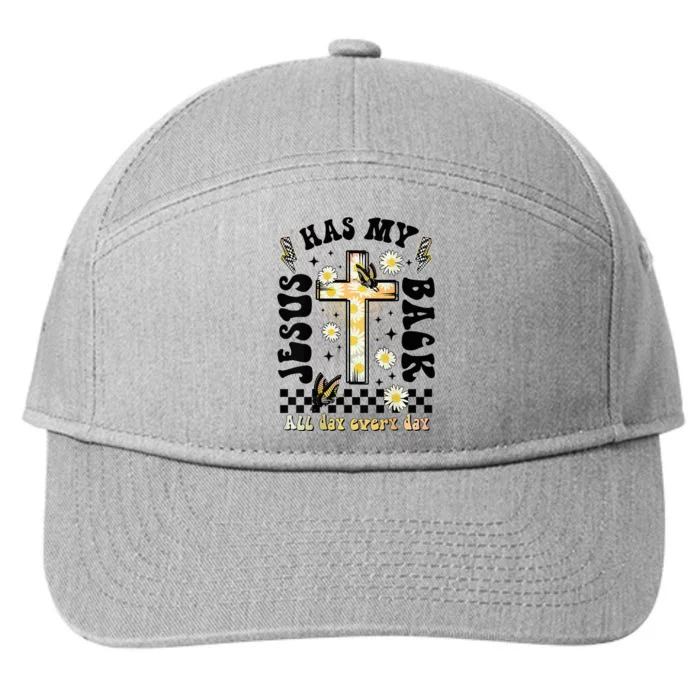 Jesus Has My Back Christian 7-Panel Snapback Hat