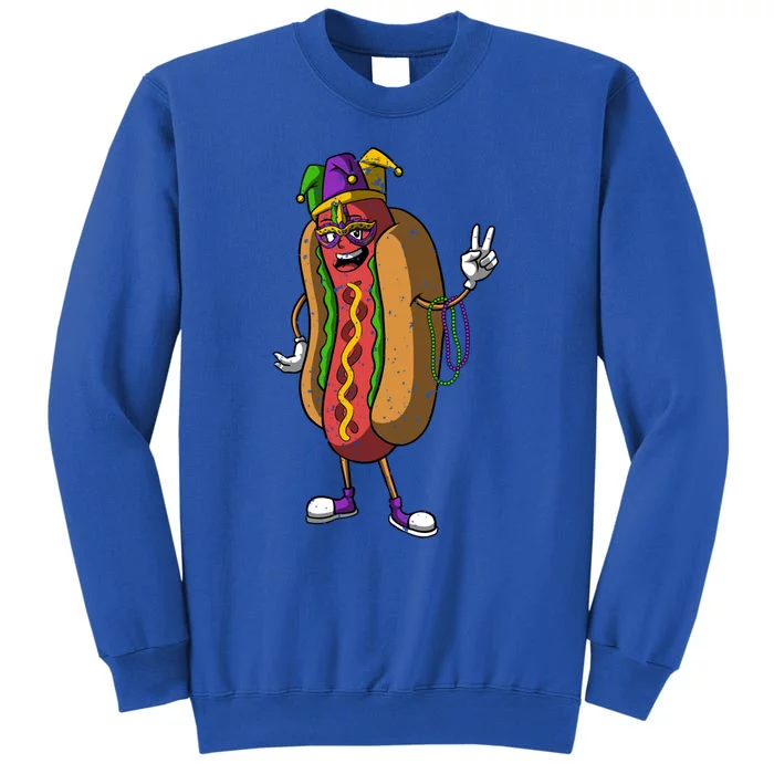 Jester Hotdog Masquerade Mask Mardi Gras Carnival Parade Gift Sweatshirt