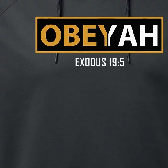 Jewish Hebrew Obeyah Obey Yah Clothing Performance Fleece Hoodie