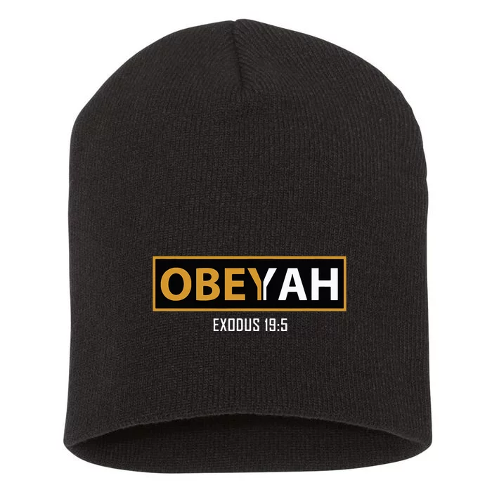 Jewish Hebrew Obeyah Obey Yah Clothing Short Acrylic Beanie