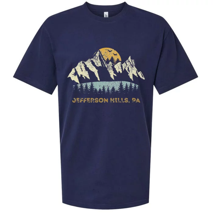 Jefferson Hills Pa Mountain Sunset Design Sueded Cloud Jersey T-Shirt