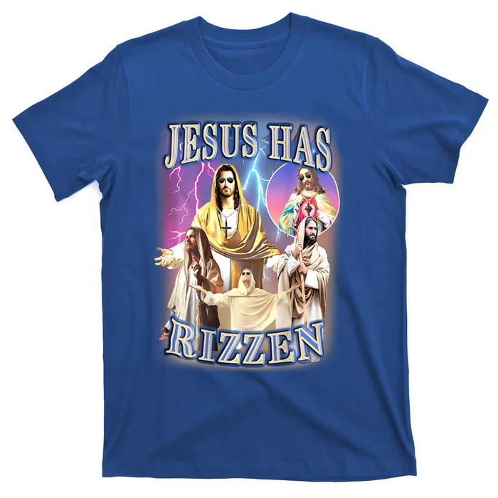 Jesus Has Rizzen Easter Christian Design Funny Jesus Vintage Great Gift T-Shirt