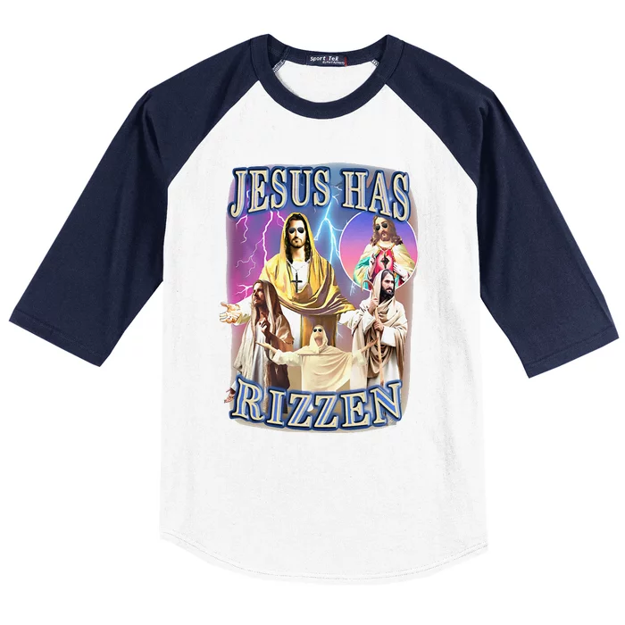 Jesus Has Rizzen (3) Baseball Sleeve Shirt