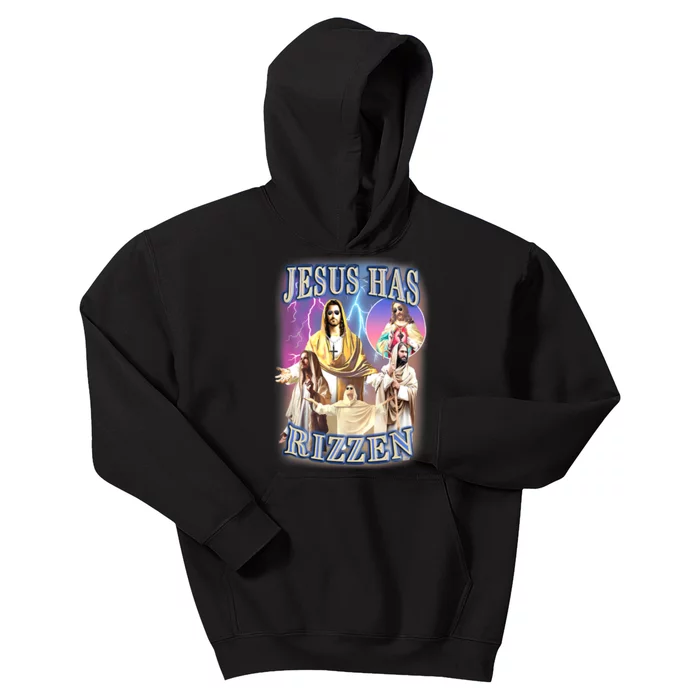 Jesus Has Rizzen Kids Hoodie