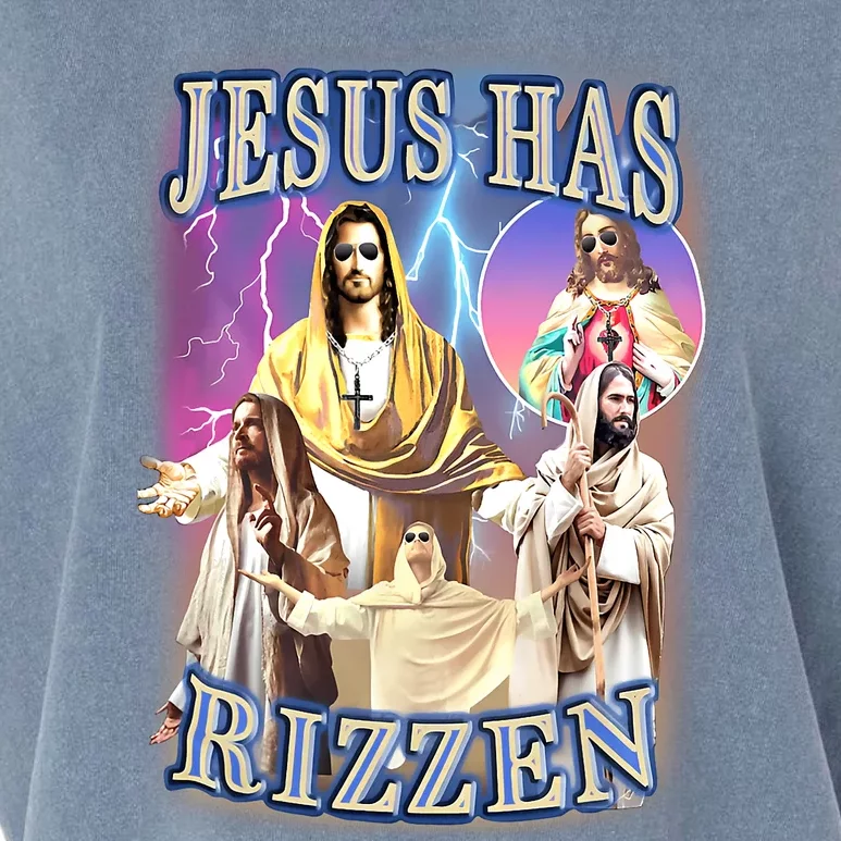 Jesus Has Rizzen Garment-Dyed Women's Muscle Tee