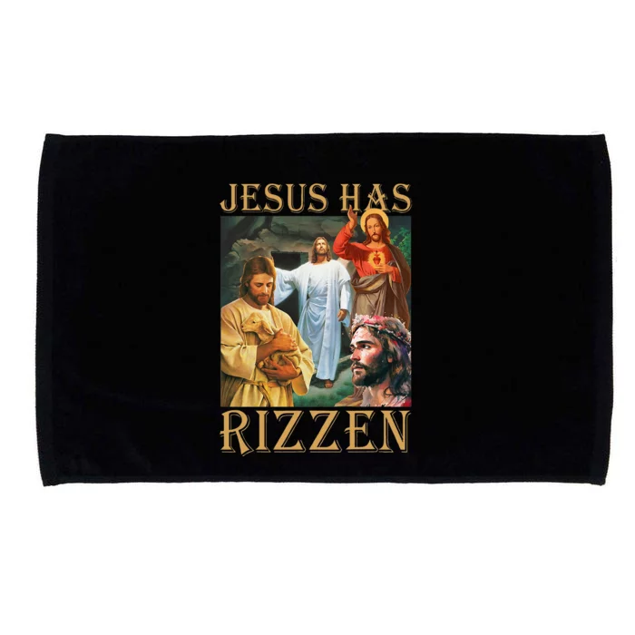 Jesus Has Rizzen Christian Bible Faith Cross Microfiber Hand Towel