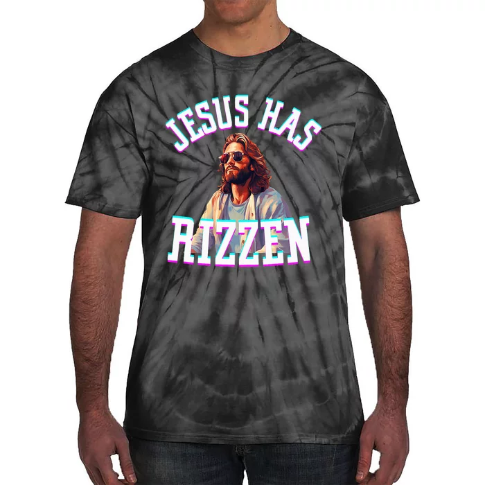 Jesus Has Rizzen Christian Novelty Jesus Christ Tie-Dye T-Shirt