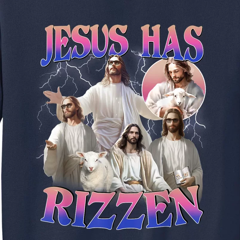 Jesus Has Rizzen He Is Risen Easter Day Christian Sweatshirt