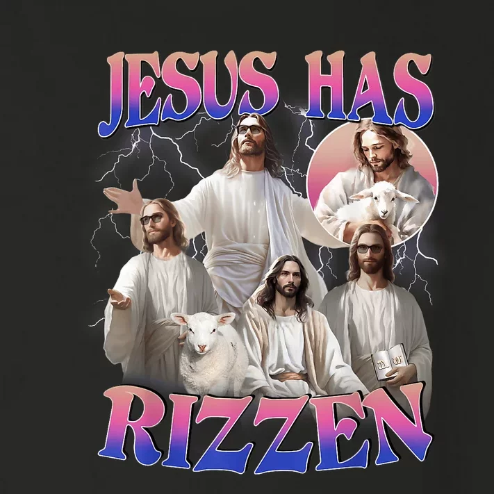 Jesus Has Rizzen He Is Risen Easter Day Christian Toddler Long Sleeve Shirt