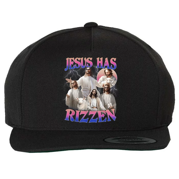 Jesus Has Rizzen He Is Risen Easter Day Christian Wool Snapback Cap