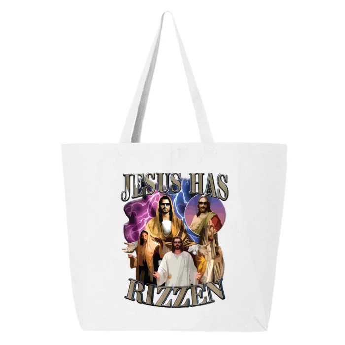 Jesus Has Rizzen He Is Rizzen Jesus Rizz 25L Jumbo Tote