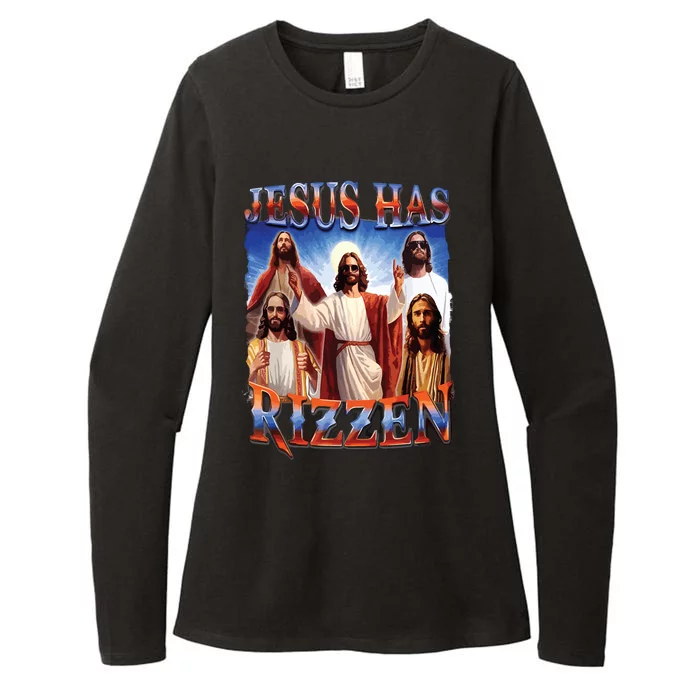 Jesus Has Rizzen He Is Rizzen Jesus Rizz Womens CVC Long Sleeve Shirt