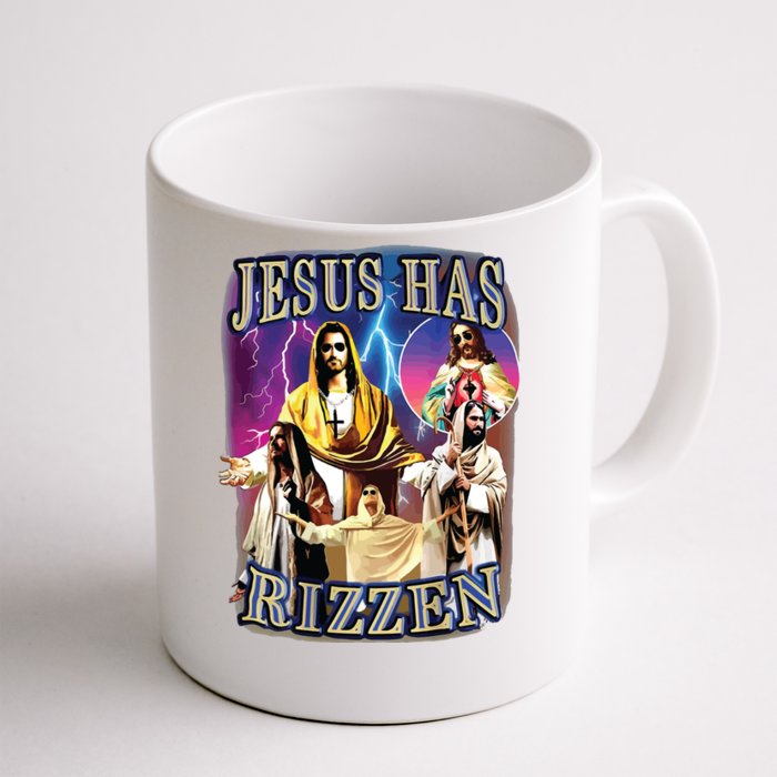 Jesus Has Rizzen He Is Rizzen Jesus Rizz Front & Back Coffee Mug