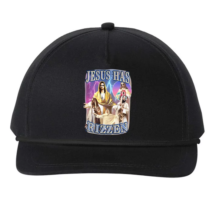 Jesus Has Rizzen Snapback Five-Panel Rope Hat