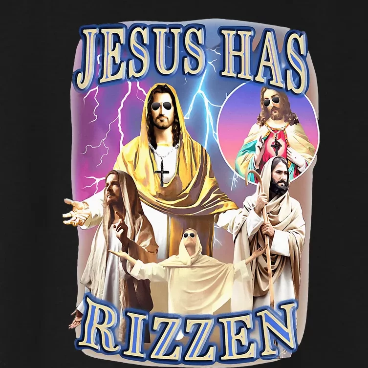 Jesus Has Rizzen Women's Crop Top Tee