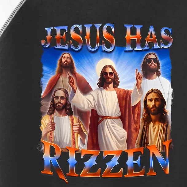 Jesus Has Rizzen Funny Christian Quote For Religion Lovers Toddler Fine Jersey T-Shirt