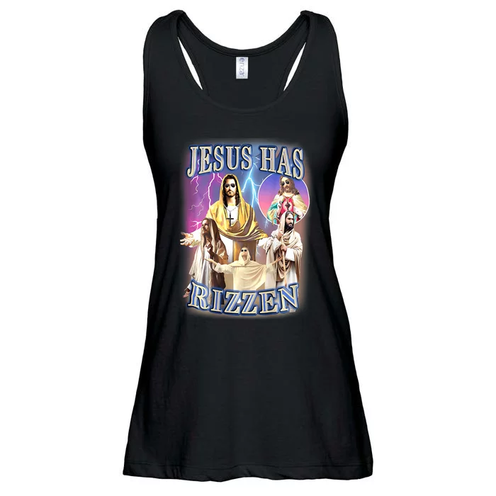 Jesus Has Rizzen Ladies Essential Flowy Tank