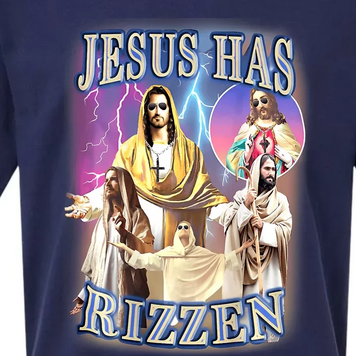 Jesus Has Rizzen Sueded Cloud Jersey T-Shirt