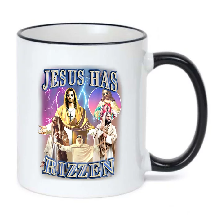 Jesus Has Rizzen Black Color Changing Mug