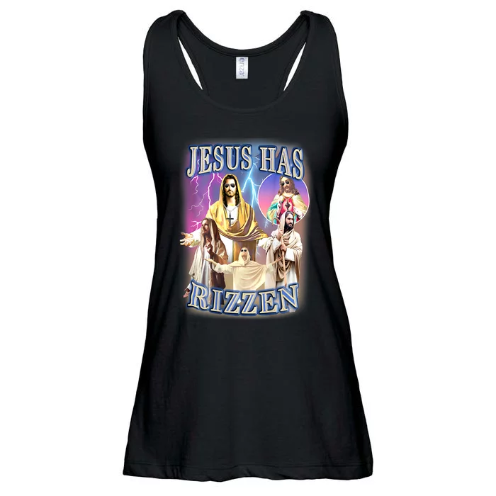 Jesus Has Rizzen Ladies Essential Flowy Tank