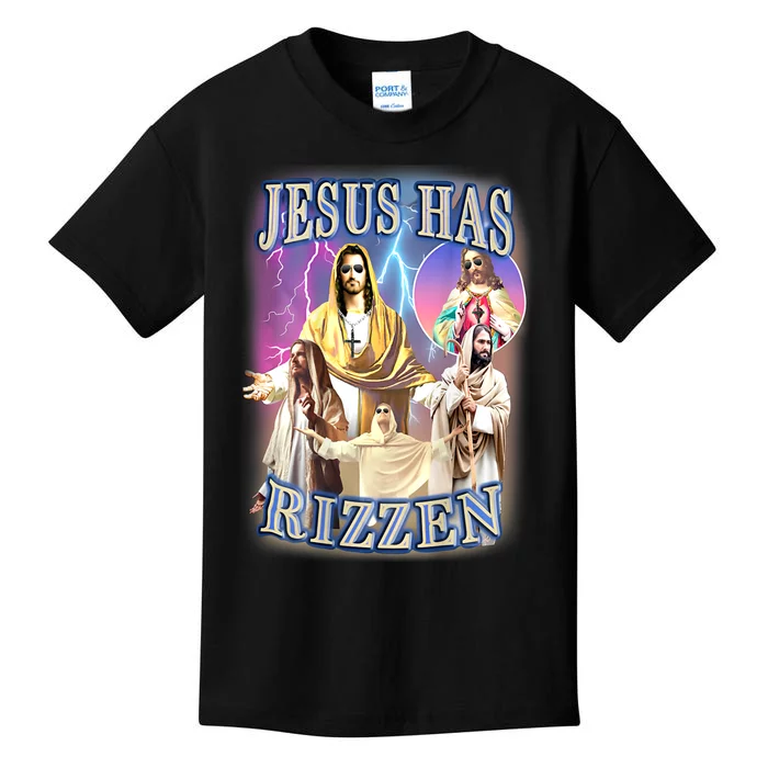 Jesus Has Rizzen Kids T-Shirt