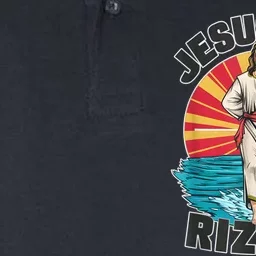 Jesus Has Rizzen Wear Design Funny Easter Sunday Softstyle Adult Sport Polo