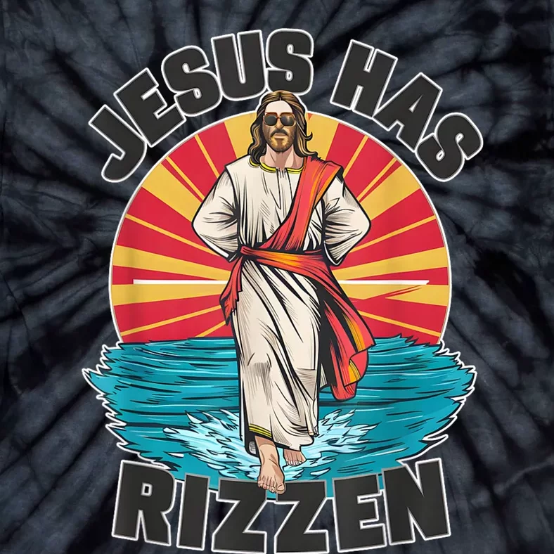 Jesus Has Rizzen Wear Design Funny Easter Sunday Tie-Dye T-Shirt