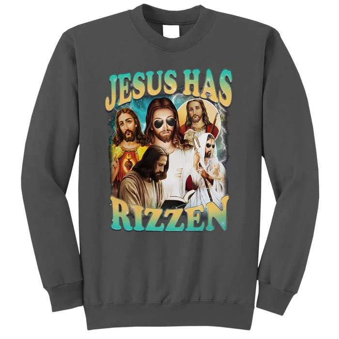 Jesus Has Rizzen Tall Sweatshirt