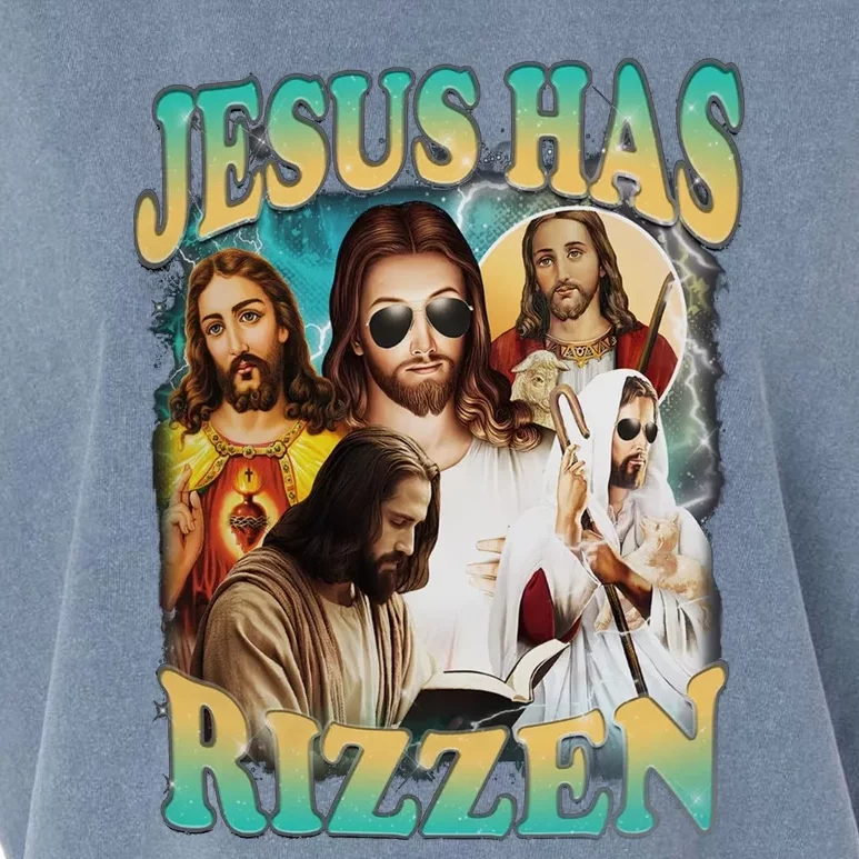 Jesus Has Rizzen Garment-Dyed Women's Muscle Tee