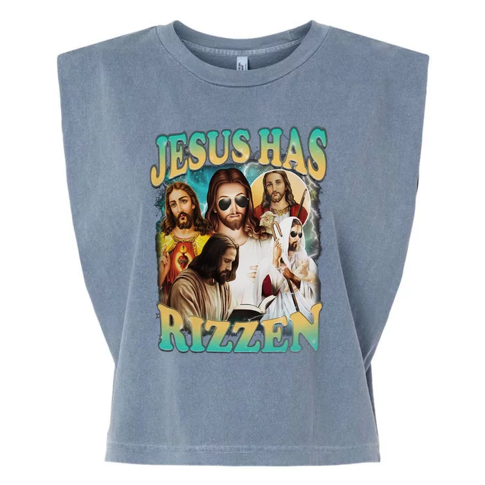 Jesus Has Rizzen Garment-Dyed Women's Muscle Tee