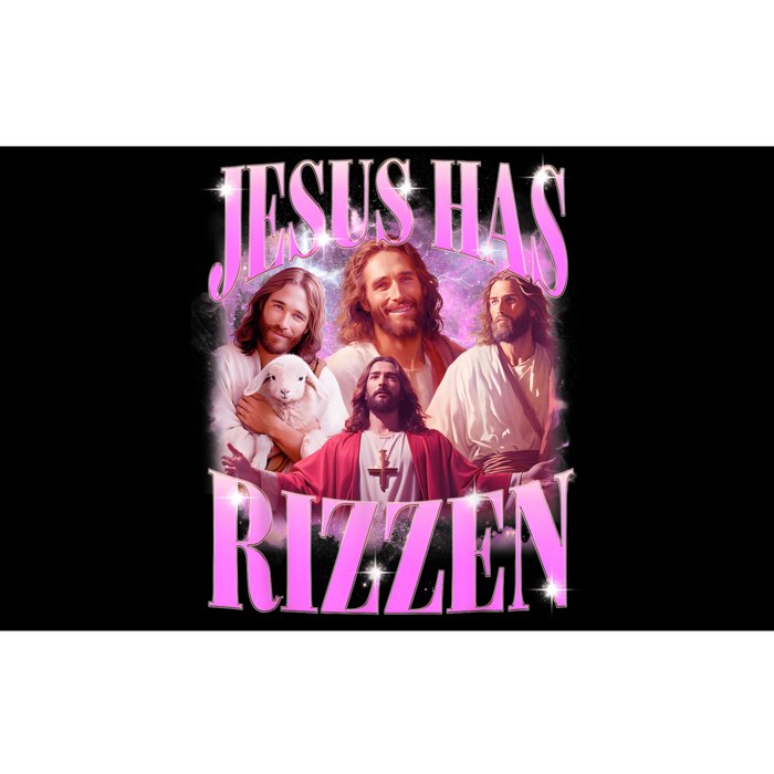 Jesus Has Rizzen Vintage Christian Jesus Playing Basketball Bumper Sticker