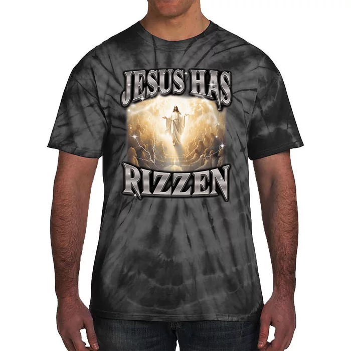 Jesus Has Rizzen Vintage Christian Design Jesus Tie-Dye T-Shirt