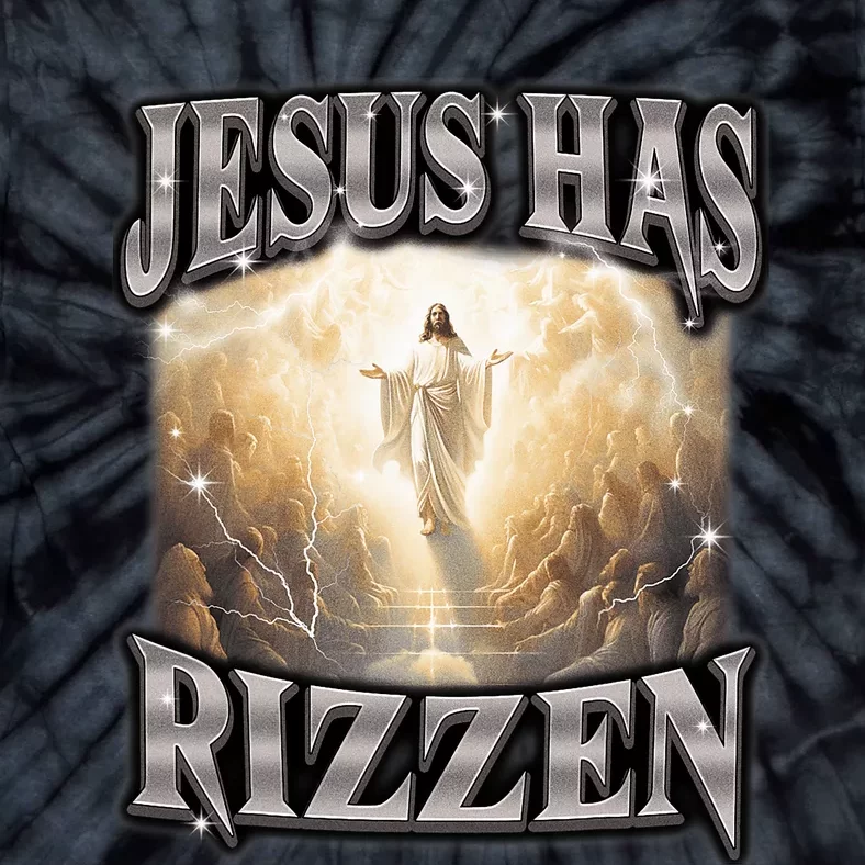 Jesus Has Rizzen Vintage Christian Design Jesus Tie-Dye T-Shirt