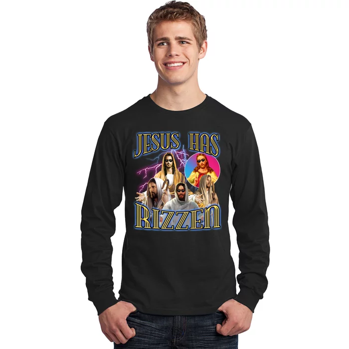 Jesus Has Rizzen Christian Faith Long Sleeve Shirt