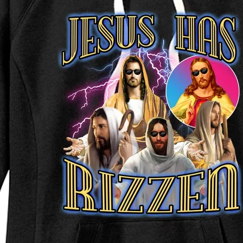 Jesus Has Rizzen Christian Faith Women's Fleece Hoodie