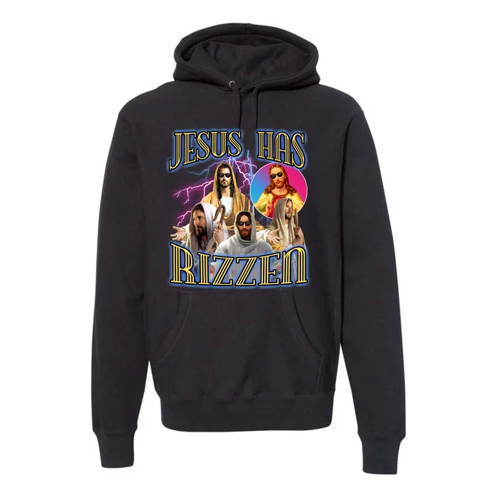 Jesus Has Rizzen Christian Faith Premium Hoodie