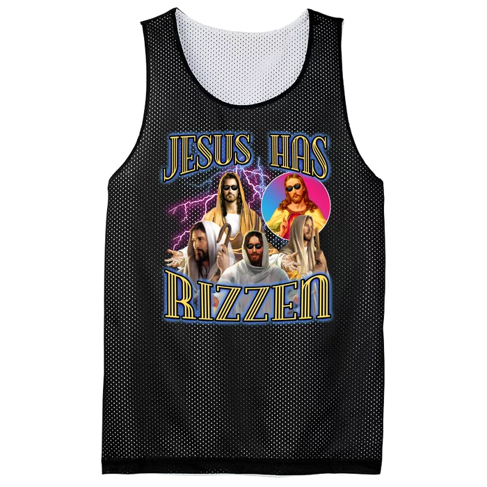 Jesus Has Rizzen Christian Faith Mesh Reversible Basketball Jersey Tank