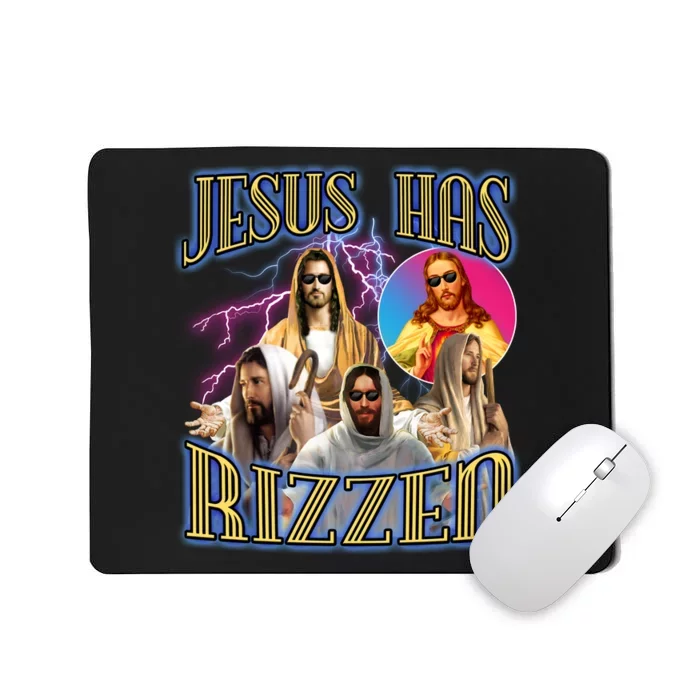 Jesus Has Rizzen Christian Faith Mousepad