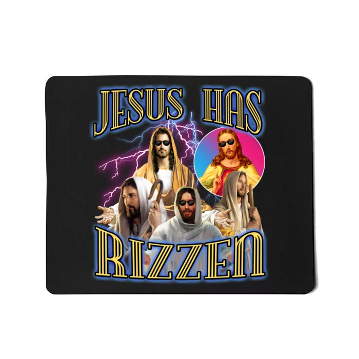 Jesus Has Rizzen Christian Faith Mousepad