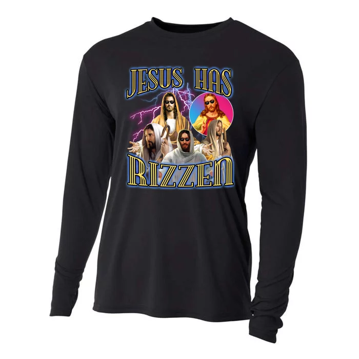 Jesus Has Rizzen Christian Faith Cooling Performance Long Sleeve Crew