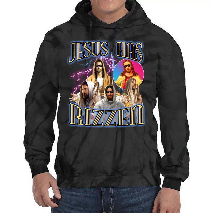 Jesus Has Rizzen Christian Faith Tie Dye Hoodie