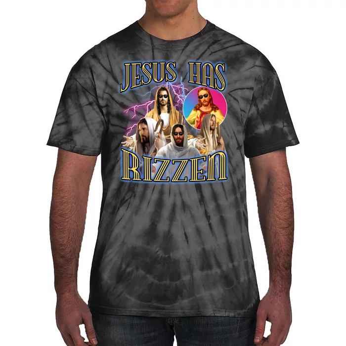 Jesus Has Rizzen Christian Faith Tie-Dye T-Shirt