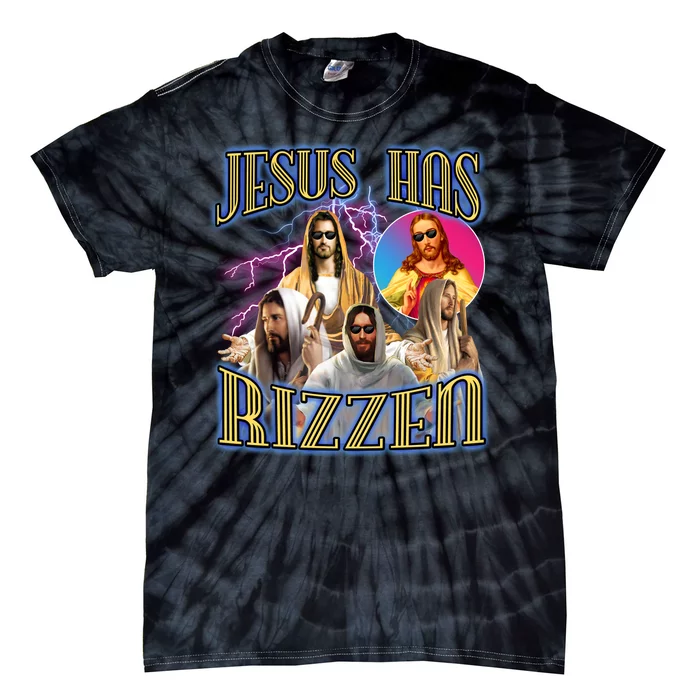 Jesus Has Rizzen Christian Faith Tie-Dye T-Shirt