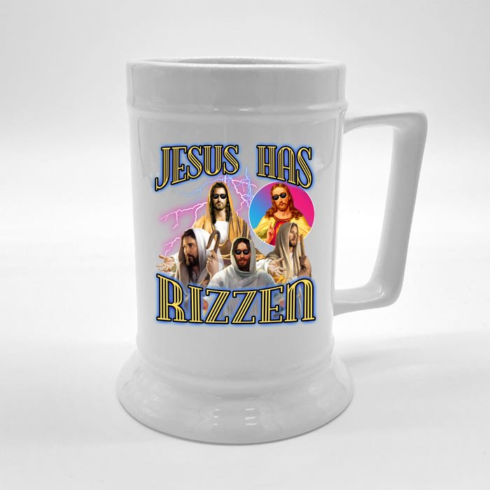 Jesus Has Rizzen Christian Faith Front & Back Beer Stein