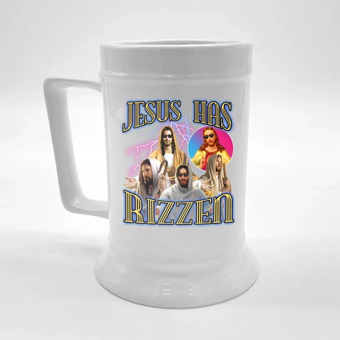 Jesus Has Rizzen Christian Faith Front & Back Beer Stein