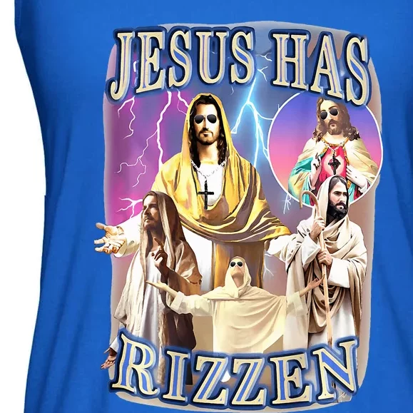 jesus has rizzen Ladies Essential Flowy Tank