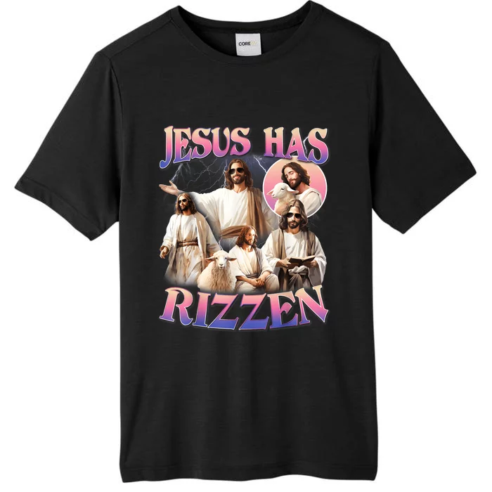 Jesus Has Rizzen Vintage Christian Design Jesus ChromaSoft Performance T-Shirt