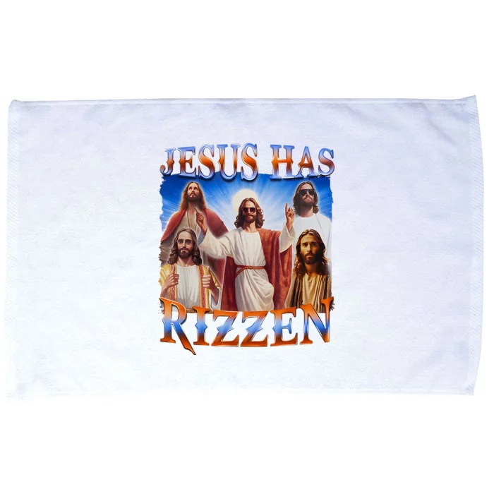 Jesus Has Rizzen He Is Rizzen Microfiber Hand Towel