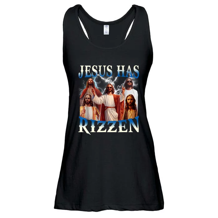 Jesus Has Rizzen Vintage Christian Design Jesus Ladies Essential Flowy Tank