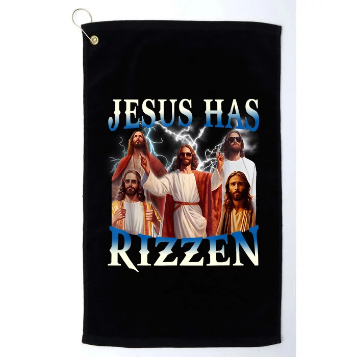 Jesus Has Rizzen Vintage Christian Design Jesus Platinum Collection Golf Towel